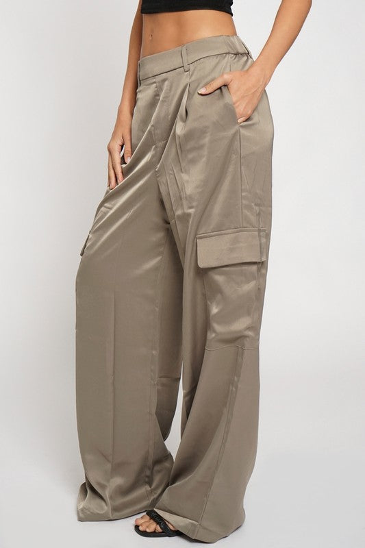Stylish Satin Satin Cargo Pants Womens For Women Perfect For