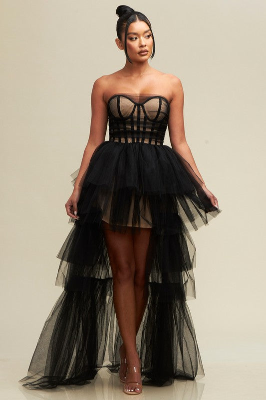 HAILEY HI LO TULLE DRESS Yaya Co