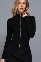 2 WAY ZIP CARDIGAN