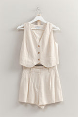 OAKVILLE - LINEN BLEND VEST