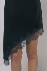 AVA - VELVET ASSYMETRICAL DRESS