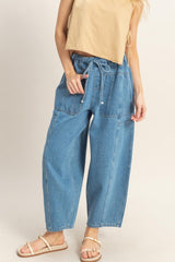TABA - BARREL DRAWSTRING PANTS