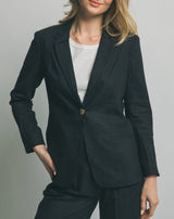 LINEN - ONE GOLD BUTTON BLAZER