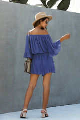 TREVI - OFF SHOULDER RUFFLE ROMPER