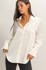 SATIN L/S BLOUSE