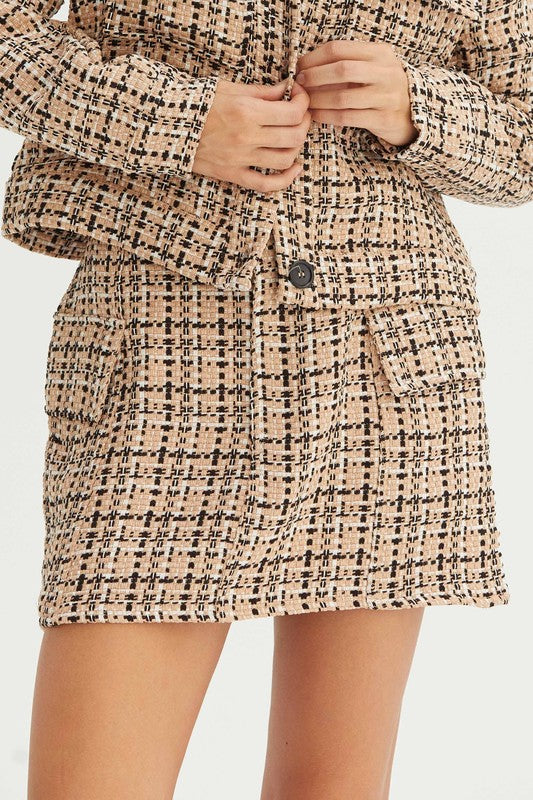 TWEED SHORT SKIRT