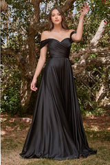 ANGELINA - A-LINE SATIN GOWN *SPECIAL ORDER DRESS