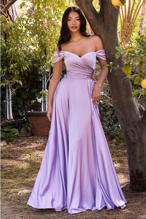 ANGELINA - A-LINE SATIN GOWN *SPECIAL ORDER DRESS