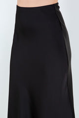 BIAS CUT MIDI SATIN SKIRT