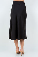 BIAS CUT MIDI SATIN SKIRT