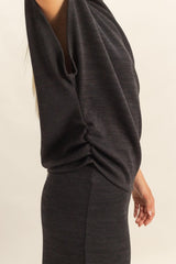 ALIA 2 - MOCK SHORT SLEEVE SWEATER