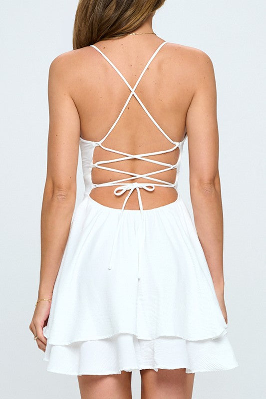 GIA - TIE BACK SKATER DRESS  Yaya & Co.