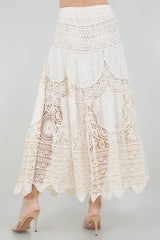 RIVIERA - CROCHET LONG SKIRT