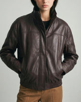 PU BOMBER BUBBLE JACKET