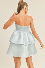 JO - TIERED TUBE TAFFETA DRESS