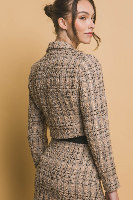 COCOLOVE - TWEED CROP JACKET