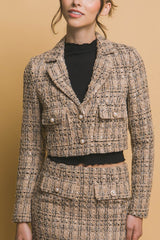 COCOLOVE - TWEED CROP JACKET