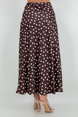 DOT SATIN MAXI SKIRT