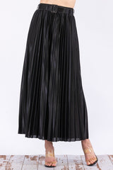 MAXI PLEAT SATIN SKIRT