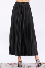 MAXI PLEAT SATIN SKIRT