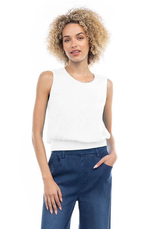 SILKY - BUBBLE TANK WITH ELASTIC BAND