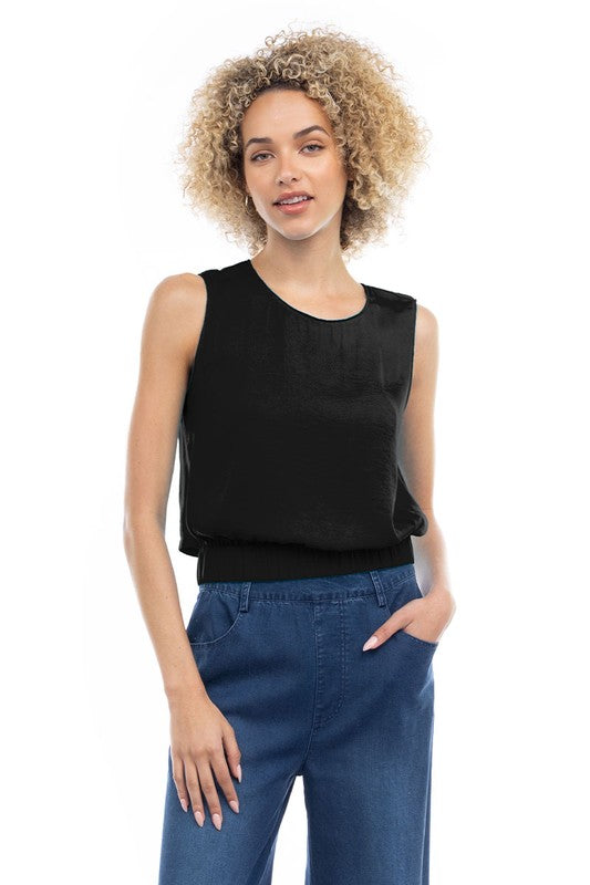 SILKY - BUBBLE TANK WITH ELASTIC BAND
