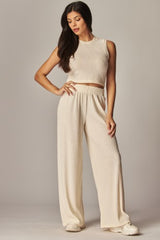 TIFFANY - CRINKLE KNIT PANT