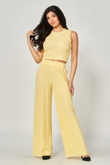 TIFFANY - CRINKLE KNIT PANT