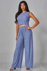 TIFFANY - CRINKLE KNIT PANT