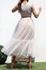 ANNIE - CROCHET MESH MIDI DRESS