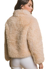 FAUX FUR PLUSH JACKET