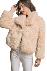 FAUX FUR PLUSH JACKET