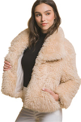 FAUX FUR PLUSH JACKET