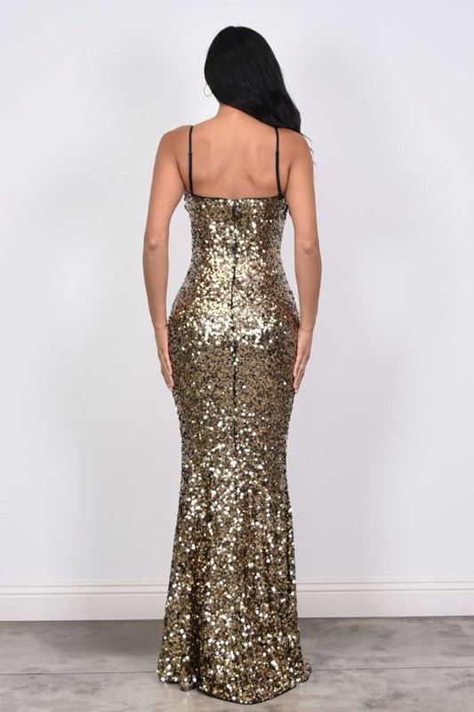 ELECTRA - SEQUIN CAMI GOWN