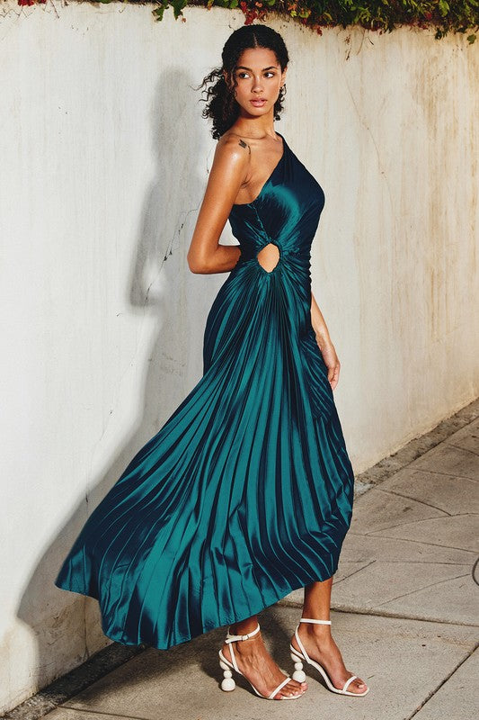 PEARL - ONE SHOULDER SATIN DRESS