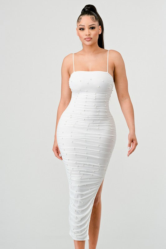 CINZIA PEARL - MESH MIDI DRESS