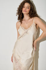 NIKKI - SATIN LACE ASSYMETRICAL TOP