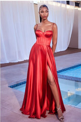 VANESSA - TIE BACK SATIN GOWN *SPECIAL ORDER