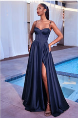 VANESSA - TIE BACK SATIN GOWN *SPECIAL ORDER