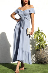 BRIANNE - SMOCK OFF SHOULDER DRESS