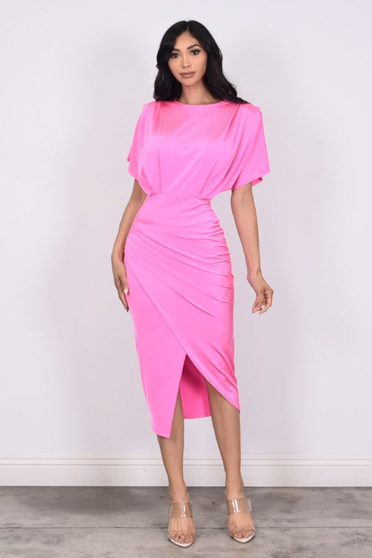 VENETIAN - CREW WRAP DRESS