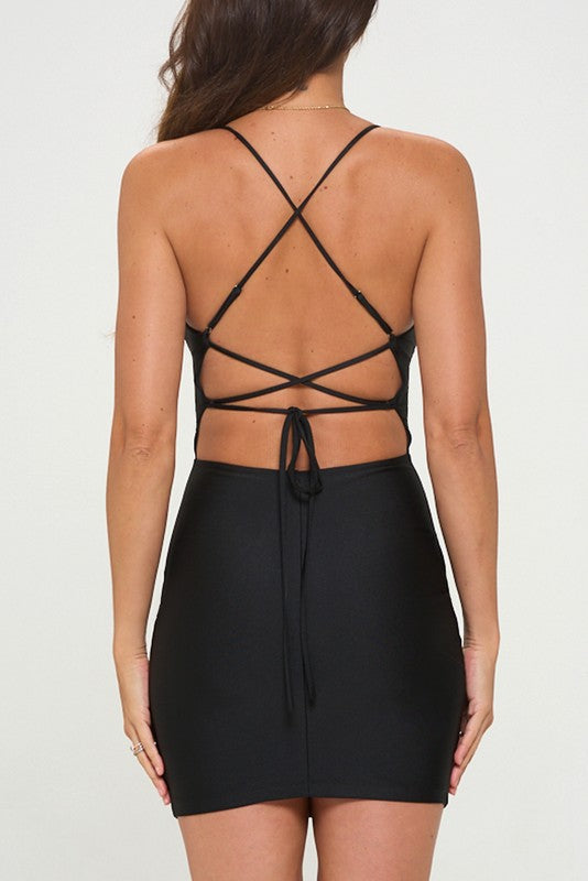 YOGA - STRAPPY CASINO MINI DRESS