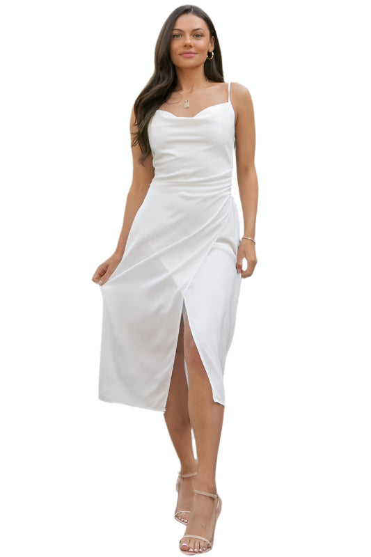 EMMA - WRAP SLIP DRESS