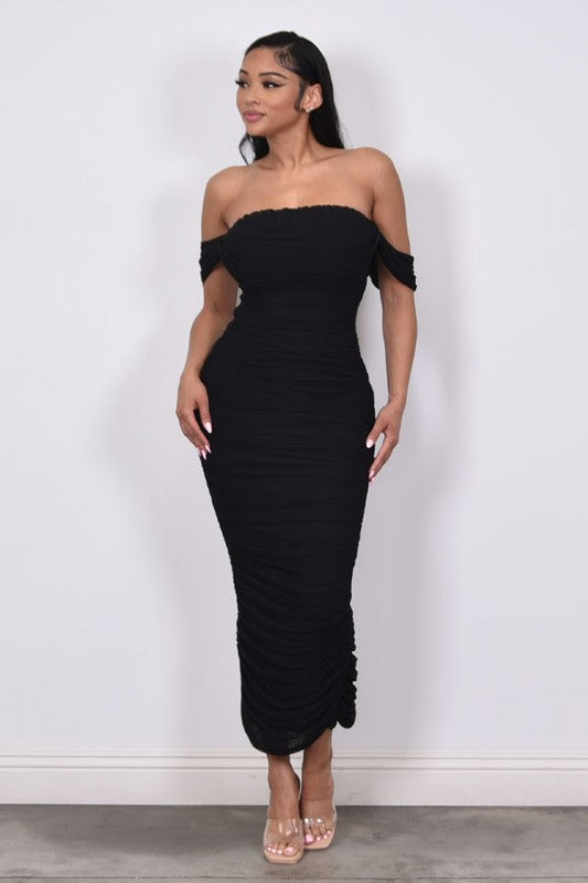 PARIS MAXI - OFF SHOULDER DRESS