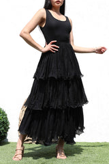 BARCELONA - MIXED MEDIA DRESS
