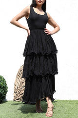 BARCELONA - MIXED MEDIA DRESS