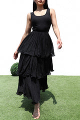 BARCELONA - MIXED MEDIA DRESS