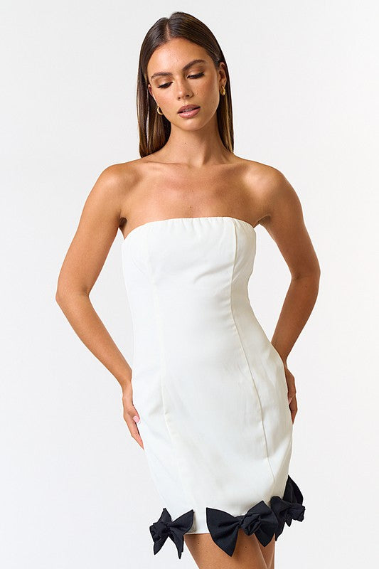 VOGUE - BOW BOTTOM TUBE DRESS