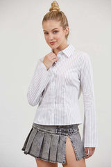 PINSTRIPE FITTED SHIRT