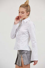 PINSTRIPE FITTED SHIRT